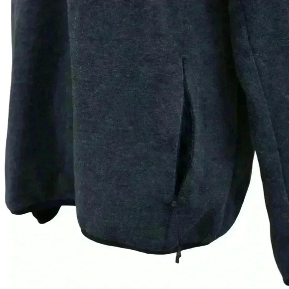Reebok Gray Fleece Half Zip Mock Neck Sweatshirt Zip Pockets Size Large - Picture 7 of 8